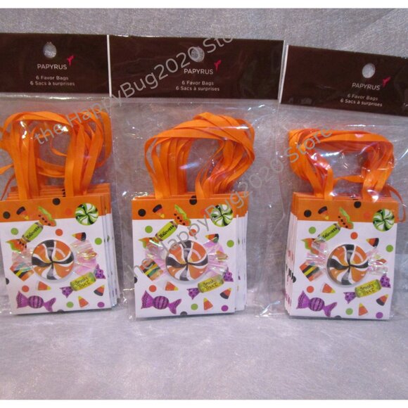 Papyrus Mini Treat Bags-favor - Halloween 3-D CANDY *BUNDLE OF 3 PACKS* SEALED - Picture 6 of 7